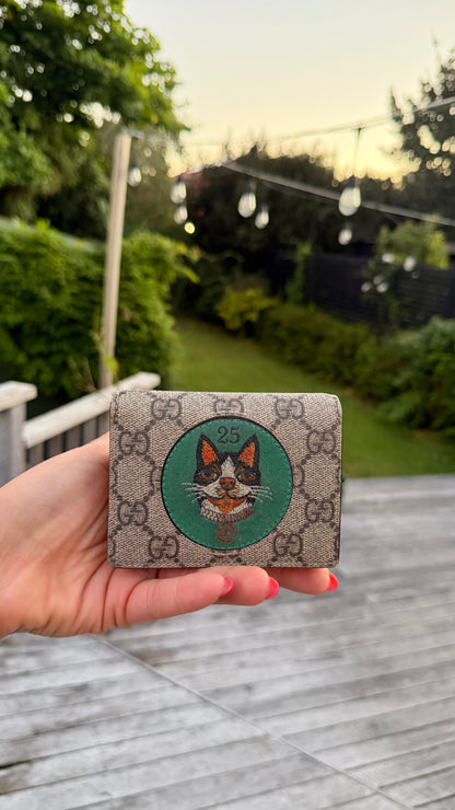 GUCCI Supreme Monogram Bosco Patch Card Case Wallet Limited Edition
