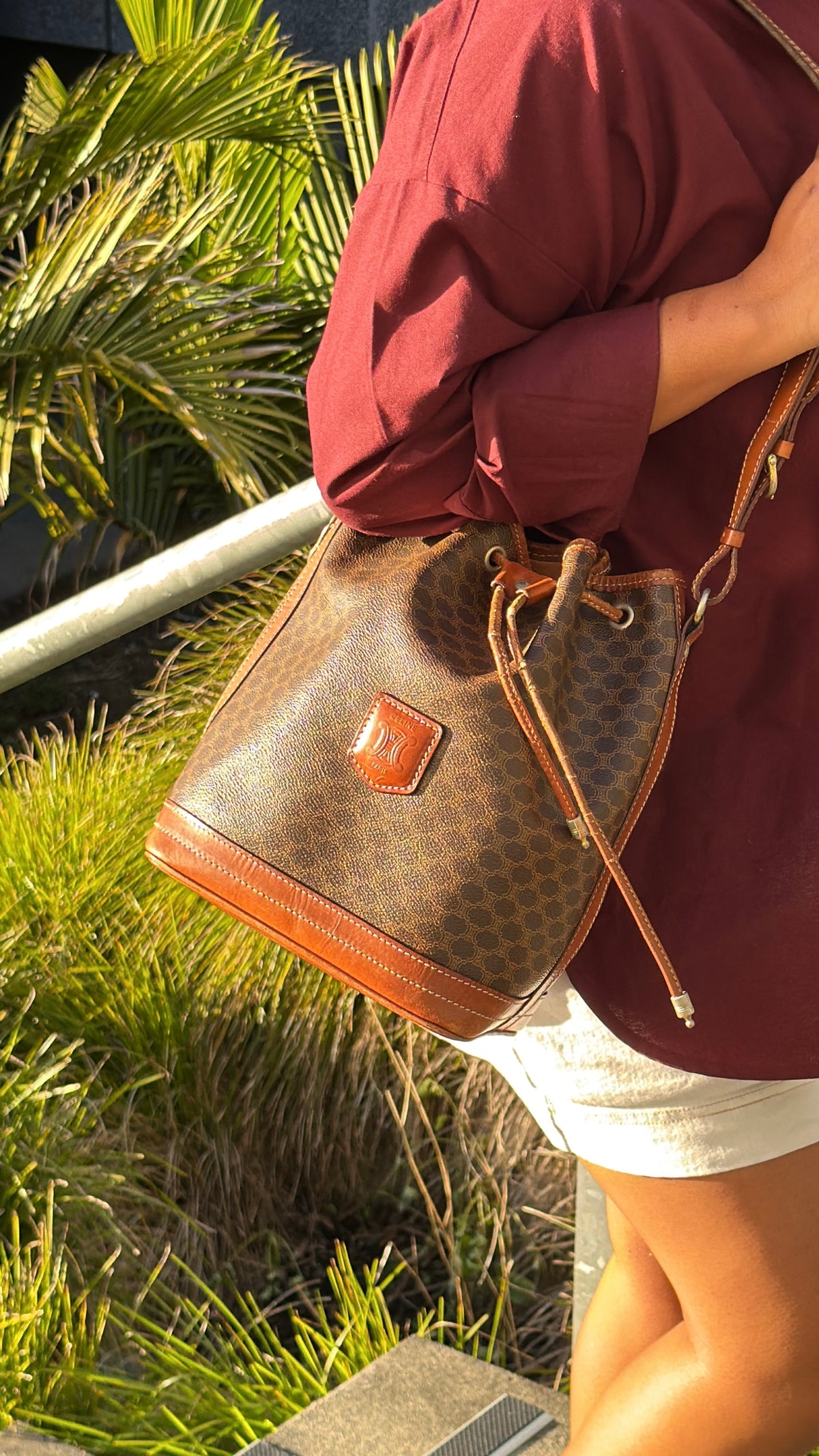 CELINE Triomphe Canvas Bucket Bag