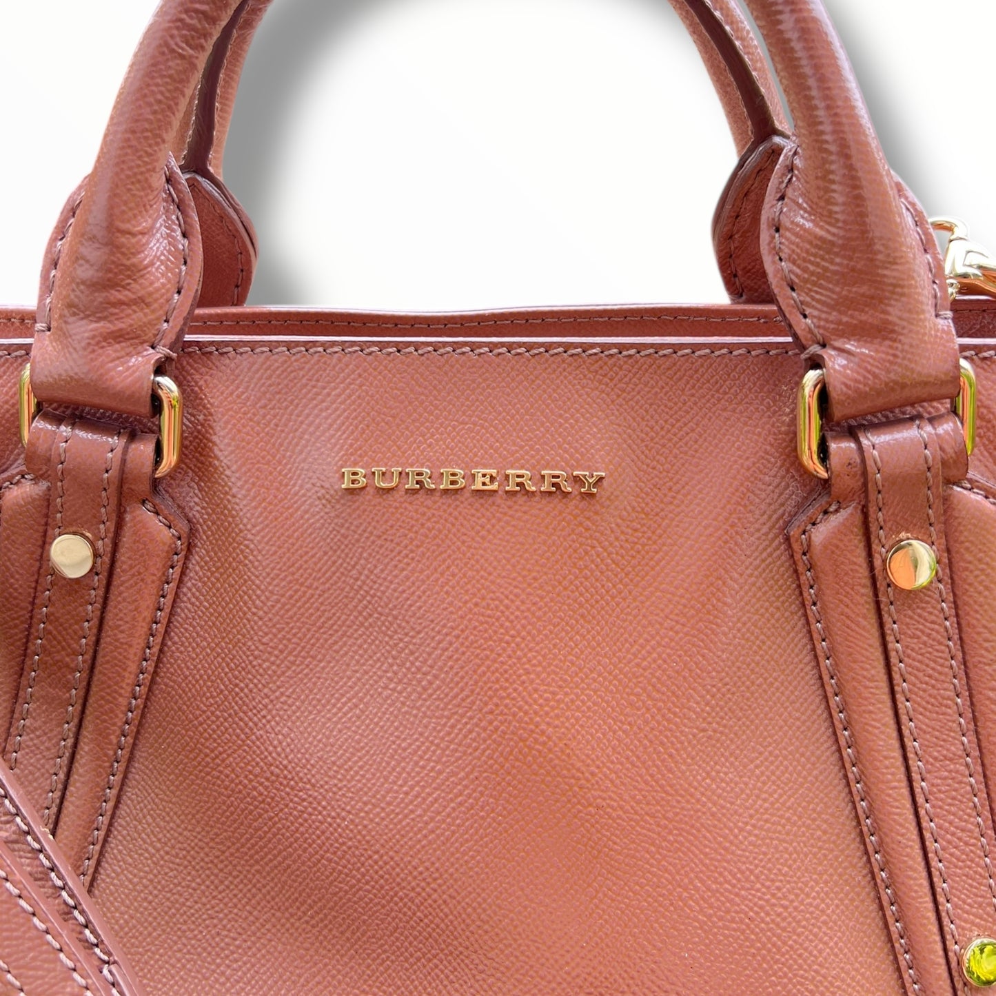 Burberry Pink Leather Somerford Tote Handbag