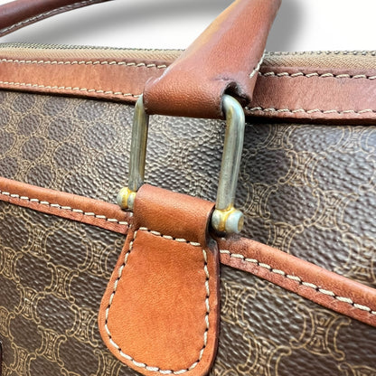 CELINE Triomphe Canvas Handbag with Outside Pockets