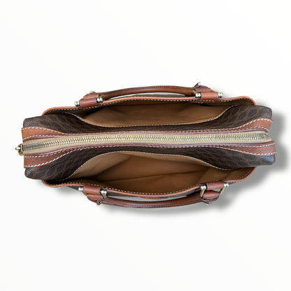 CELINE Triomphe Canvas Handbag with Outside Pockets