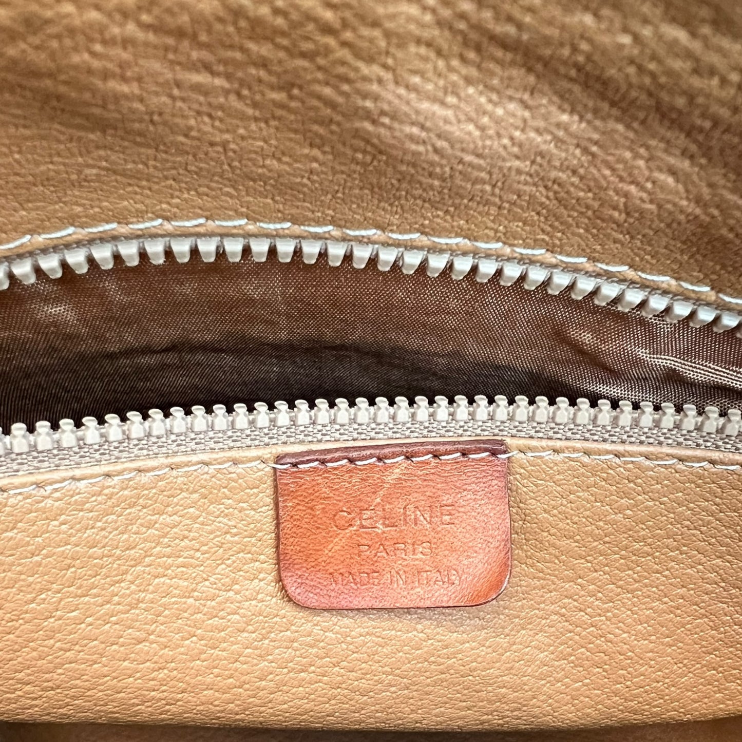 CELINE Triomphe Canvas Handbag with Outside Pockets