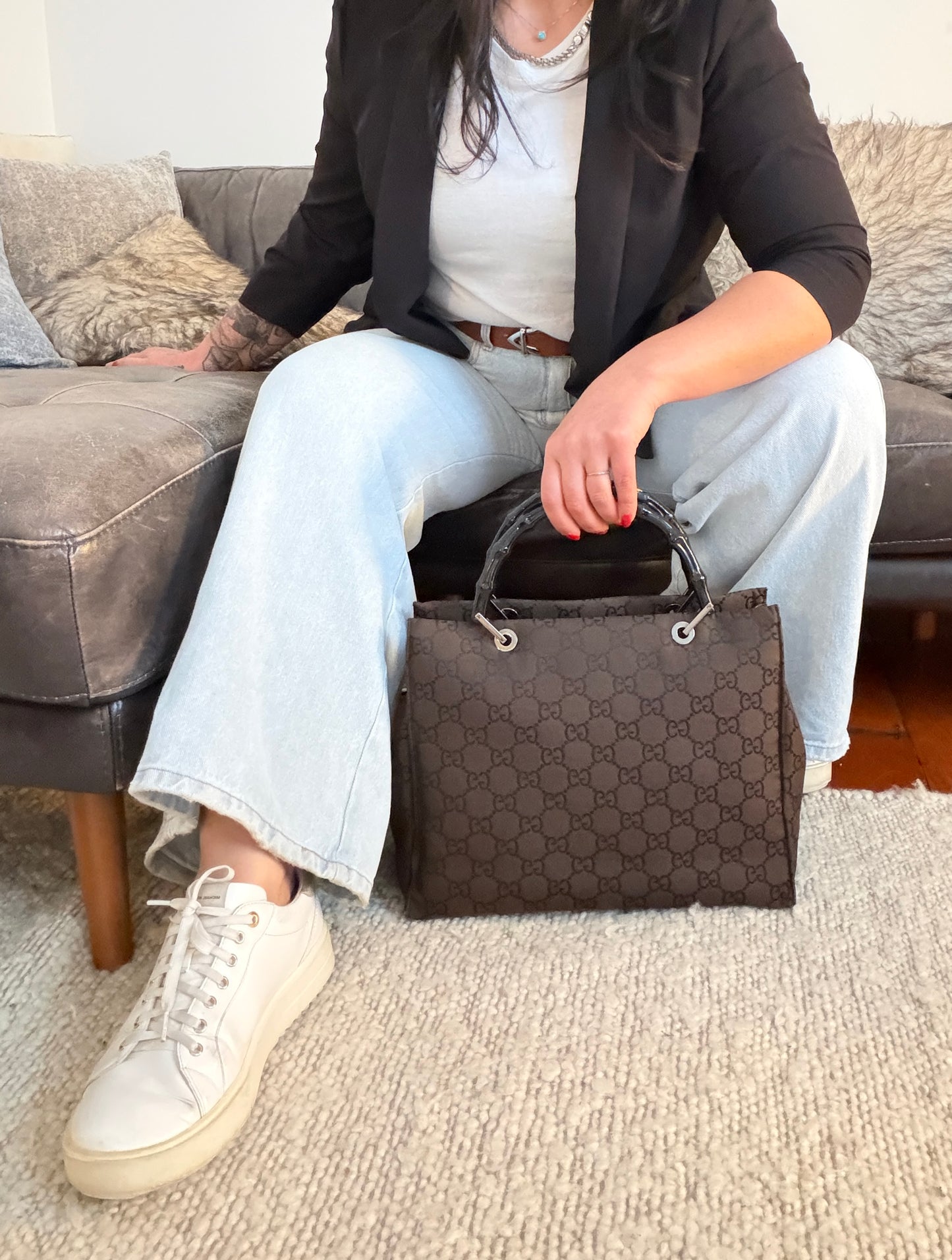 Vintage Gucci Bamboo Tote