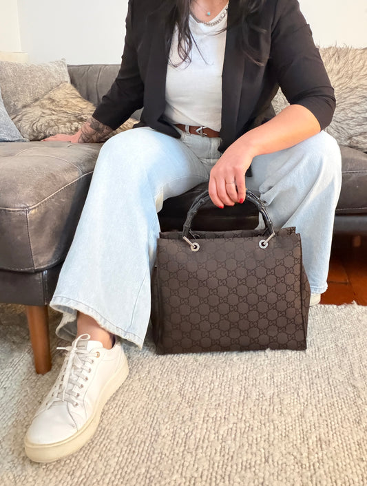 Vintage Gucci Bamboo Tote