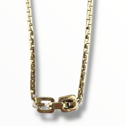 Givenchy Vintage Long Gold Metal Necklace