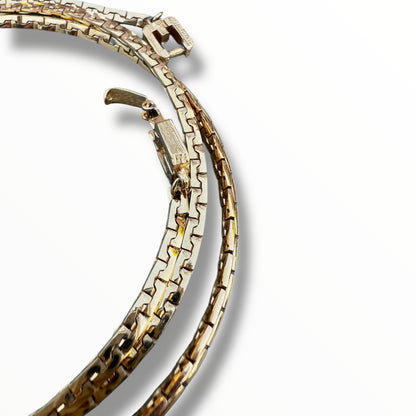 Givenchy Vintage Long Gold Metal Necklace