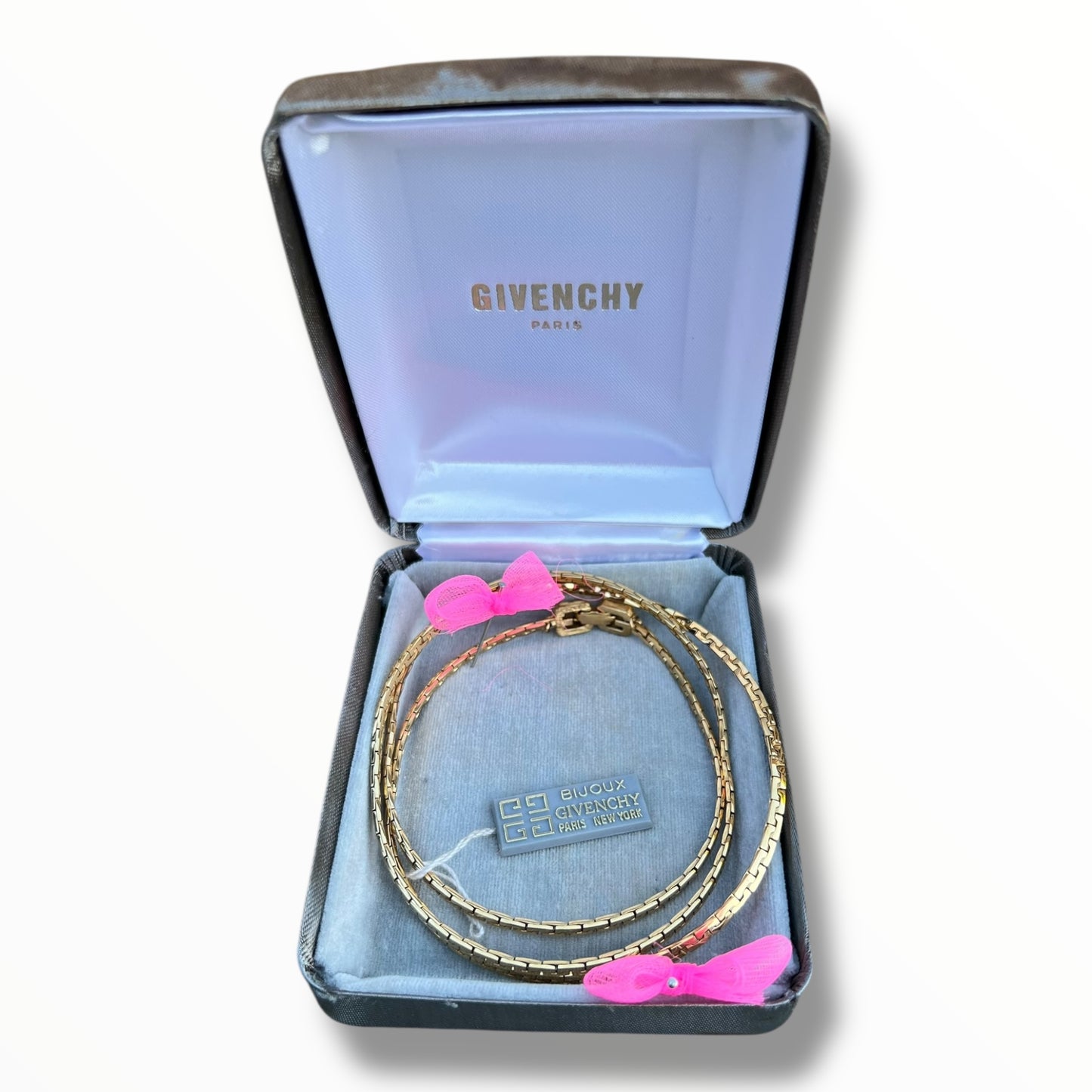 Givenchy Vintage Long Gold Metal Necklace