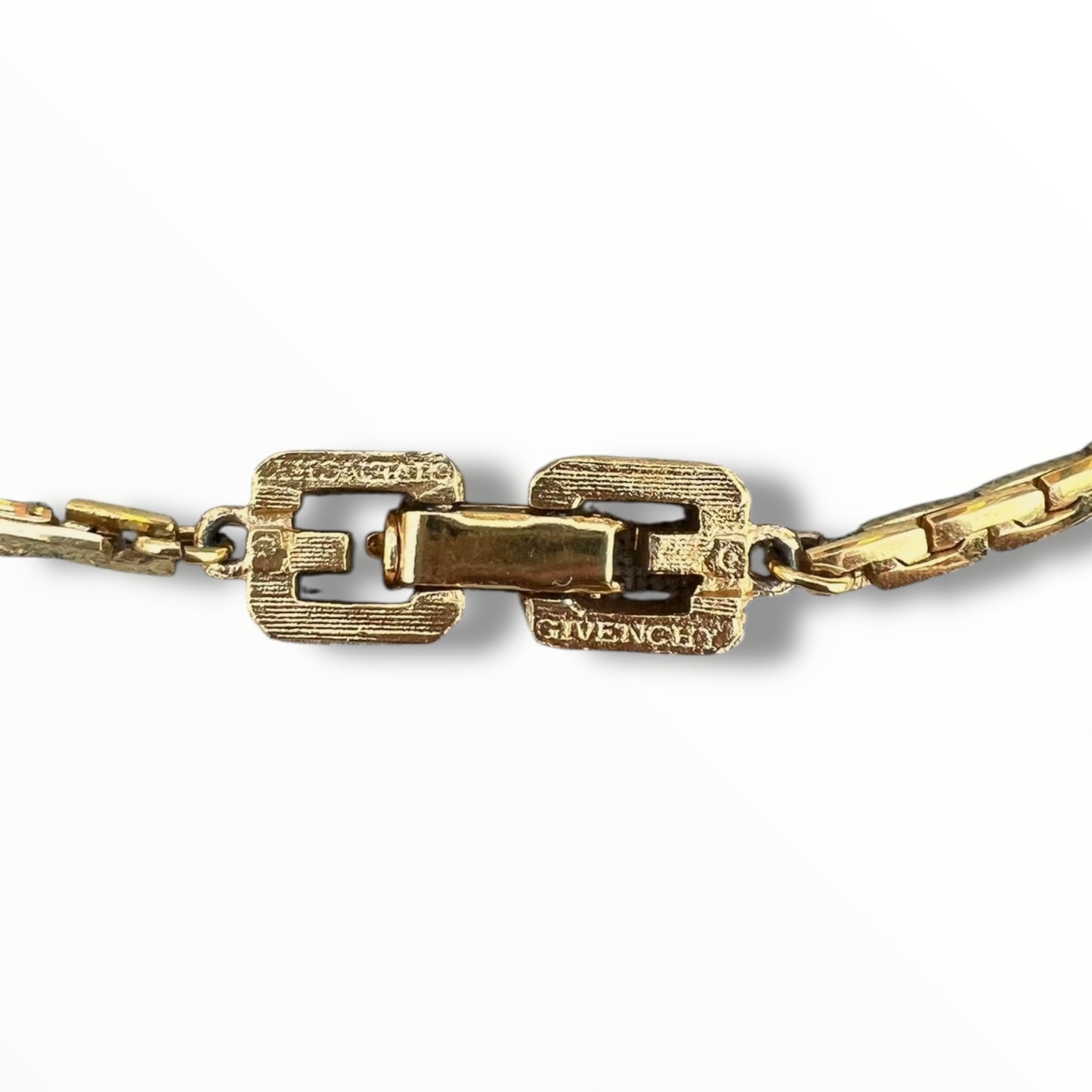 Givenchy Vintage Long Gold Metal Necklace