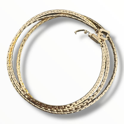 Givenchy Vintage Long Gold Metal Necklace