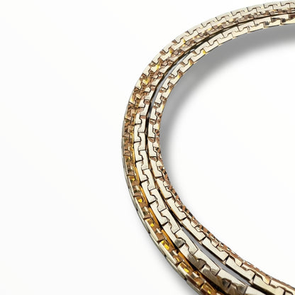 Givenchy Vintage Long Gold Metal Necklace