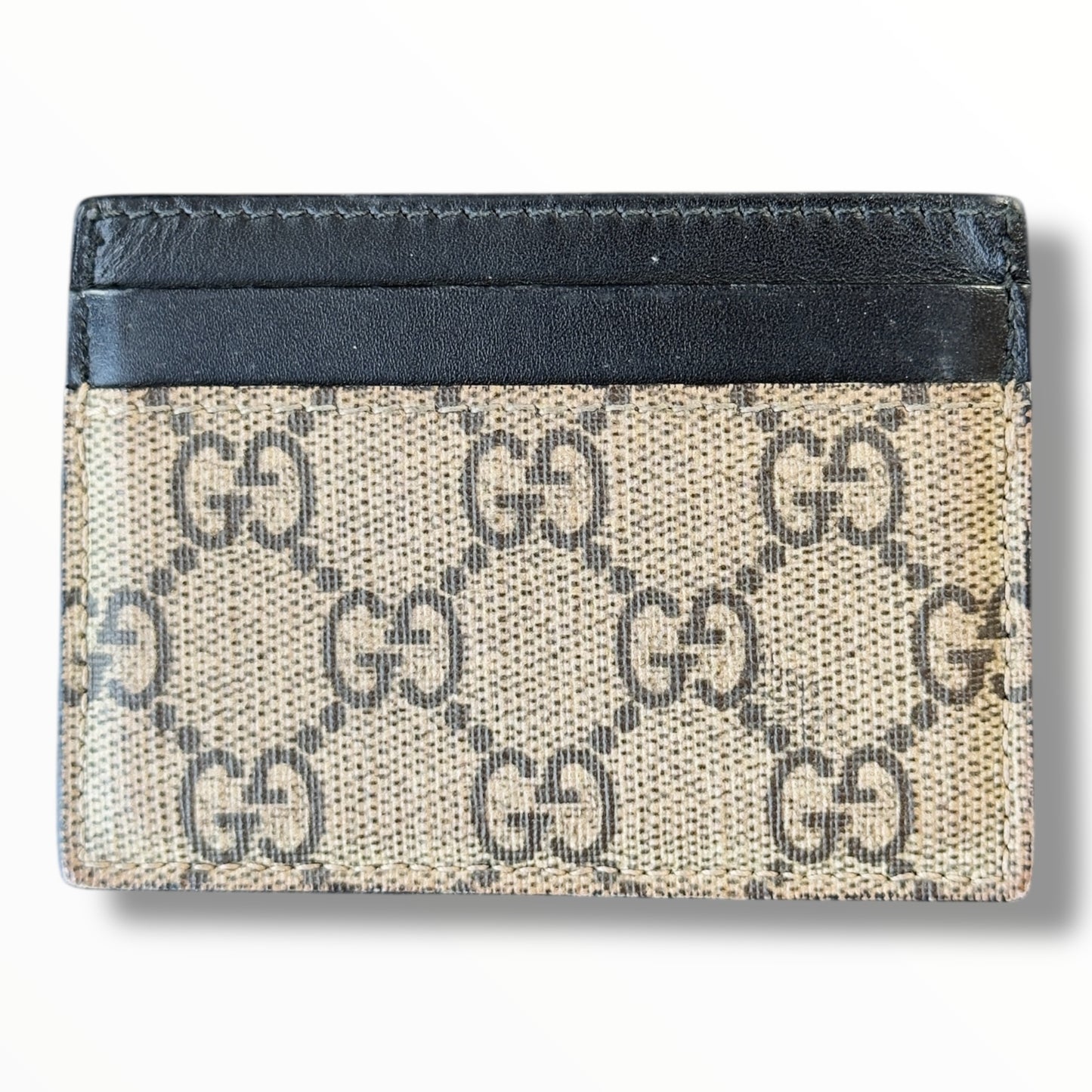 Gucci Bee Print GG Supreme Card Case