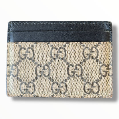 Gucci Bee Print GG Supreme Card Case