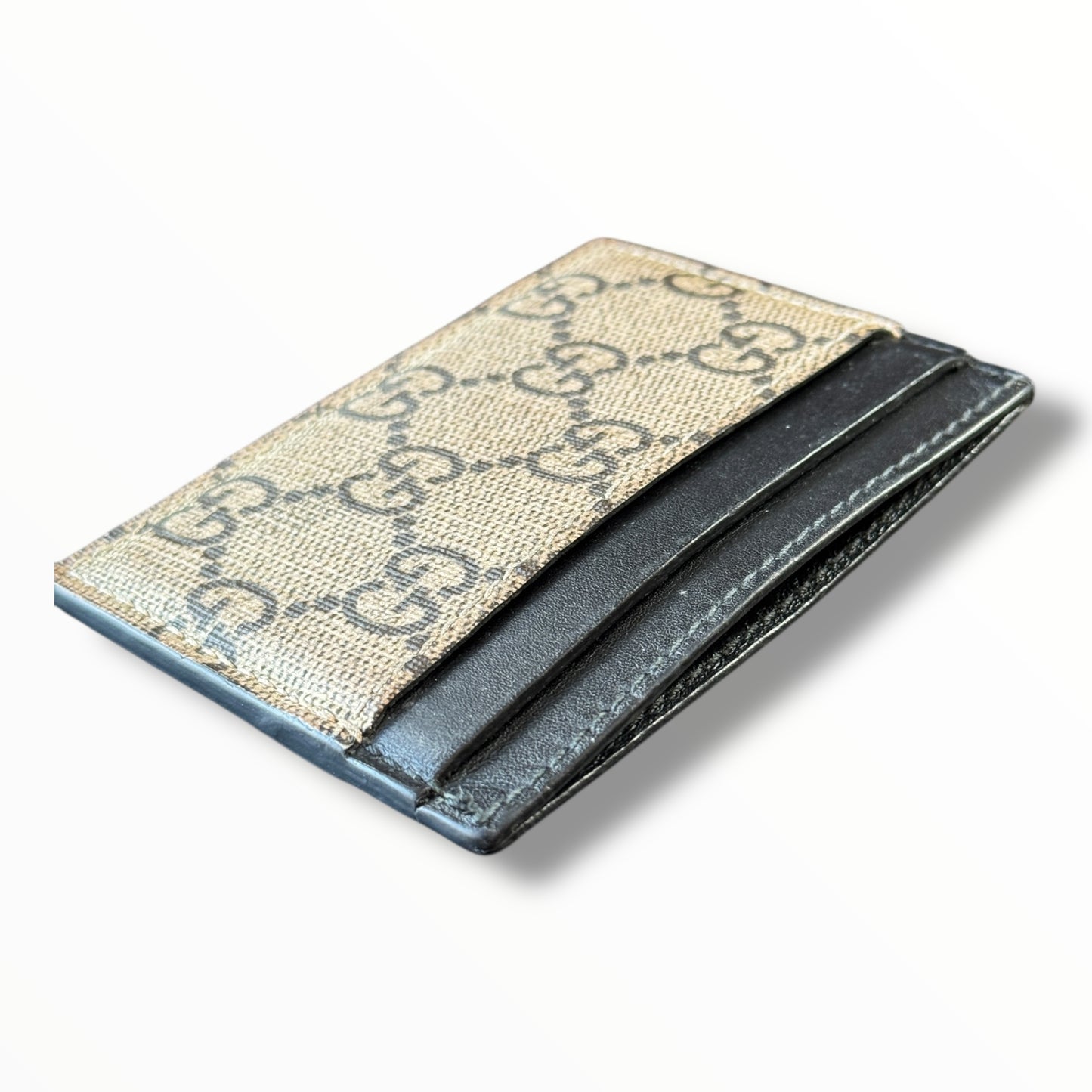 Gucci Bee Print GG Supreme Card Case