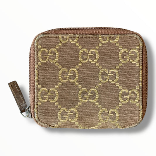 Gucci GG Imprime Leather & Canvas Coin Purse
