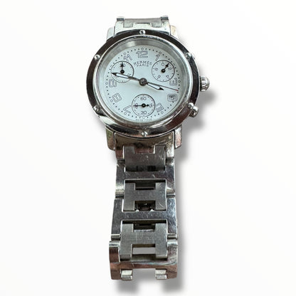 HERMÈS Watch Clipper Chronograph - 31mm Stainless Steel