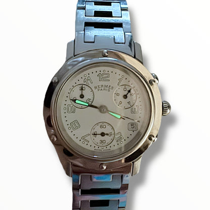HERMÈS Watch Clipper Chronograph - 31mm Stainless Steel