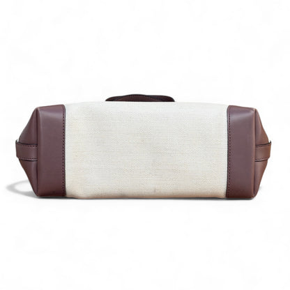 Gucci Beige Canvas Logo Craft Tote Bag