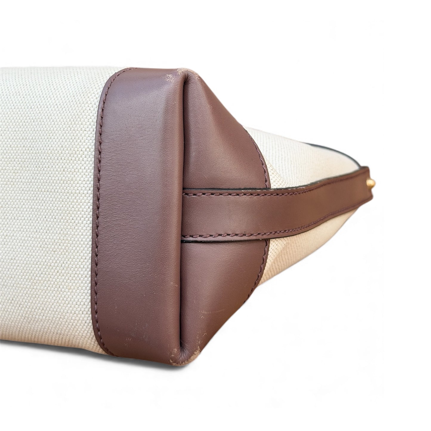 Gucci Beige Canvas Logo Craft Tote Bag