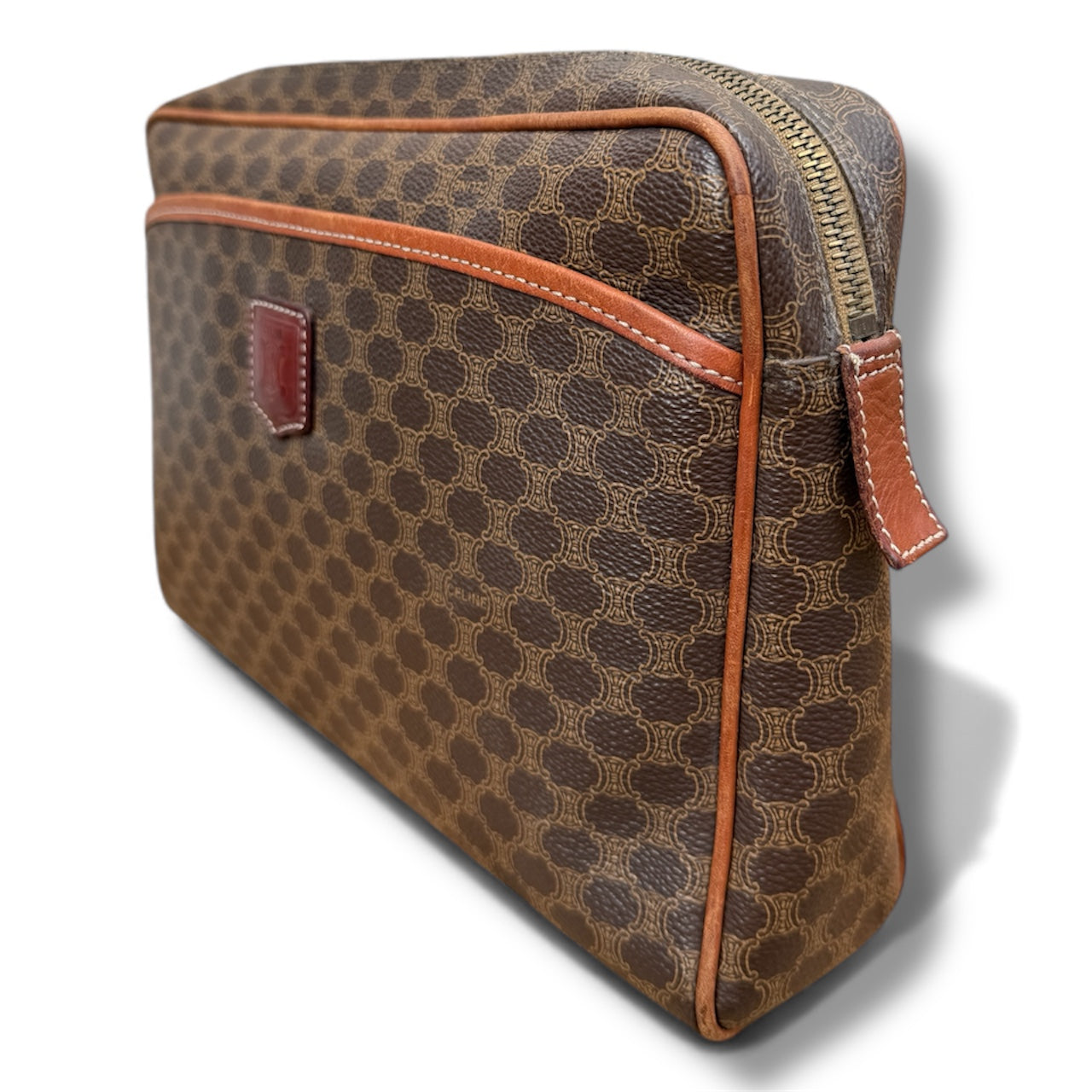 CELINE Triomphe Canvas Clutch Bag