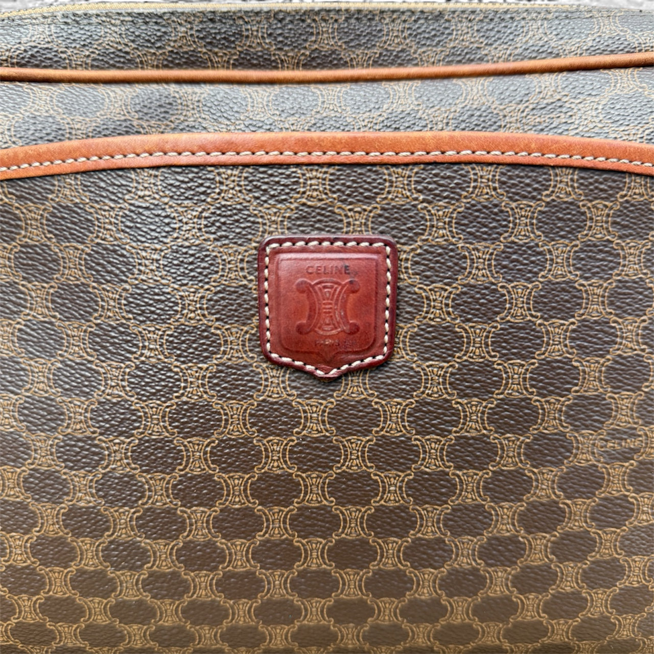 CELINE Triomphe Canvas Clutch Bag