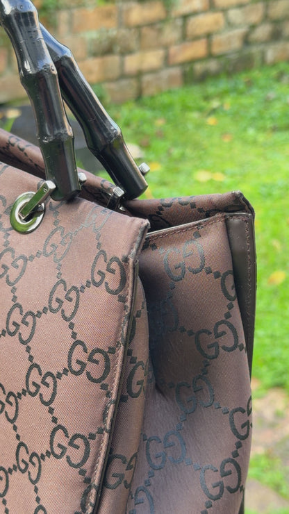 Vintage Gucci Bamboo Tote
