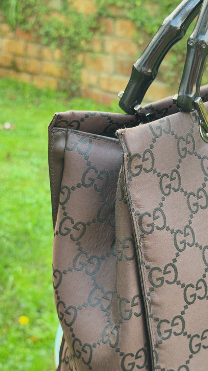 Vintage Gucci Bamboo Tote